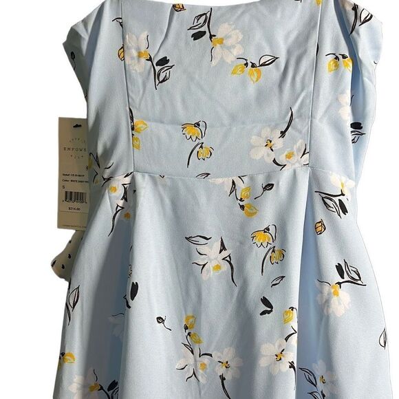 Cooper & Ella Women's Sleeveless Floral Ruffled Accent Blue Mini Dress Size S NW - Picture 4 of 13